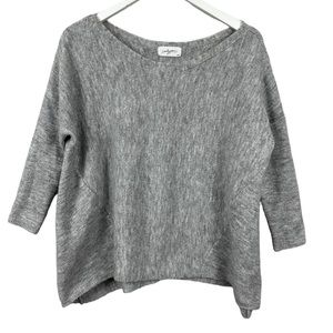 Carley Jean Los Angeles CJLA Gray Oversized Wool Blend Sweater Size Small
